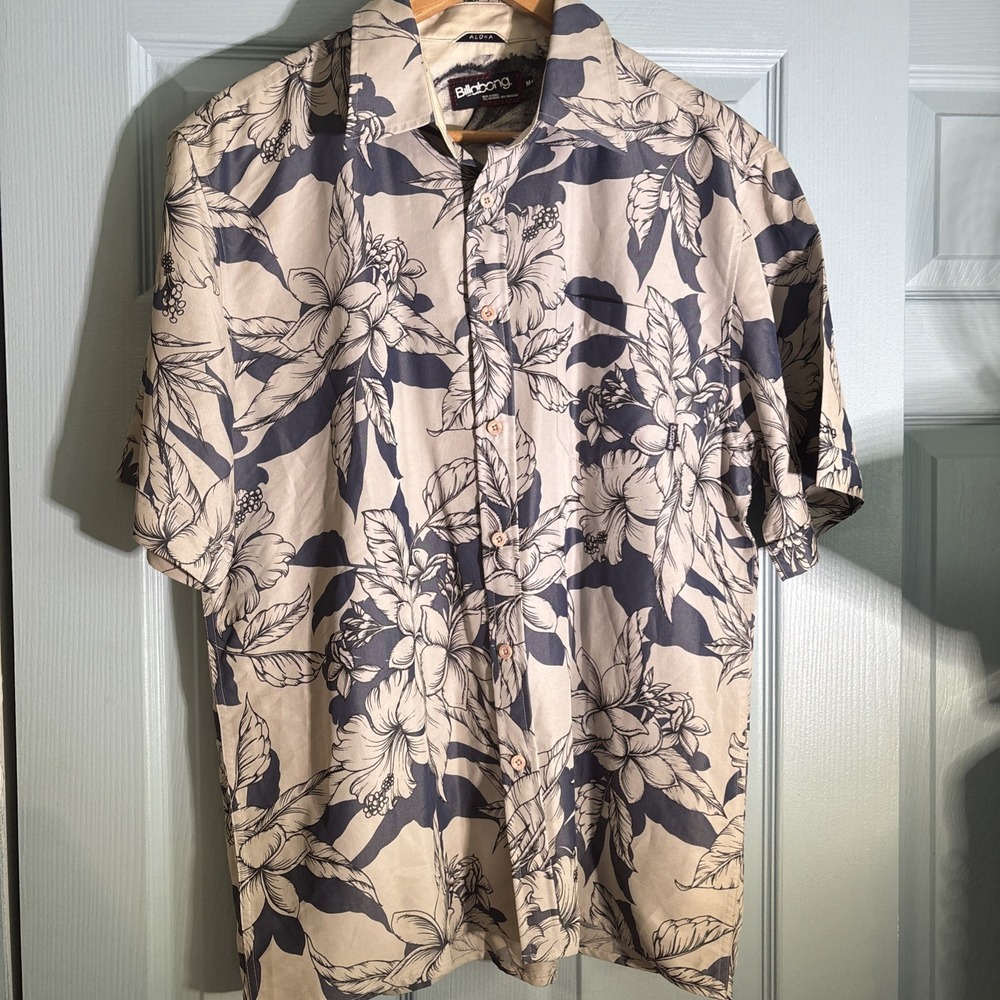 Billabong Aloha Shirt‎ Men's Sz Medium Short Sleeve. Tropical.
